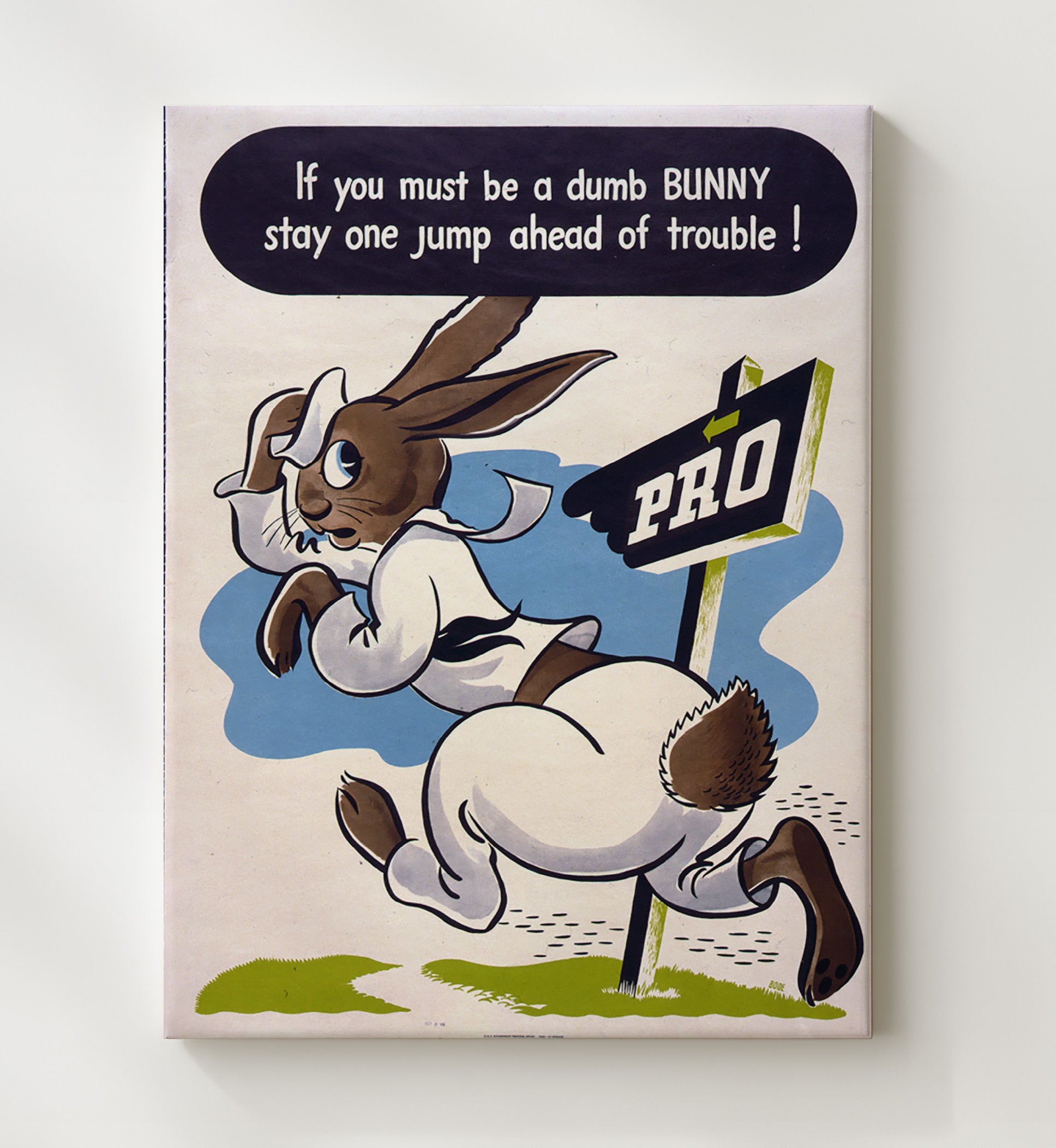 Health and Safety Poster - Hop Smart Not Dumb Health and Safety Wall Art - health and safety wall art print