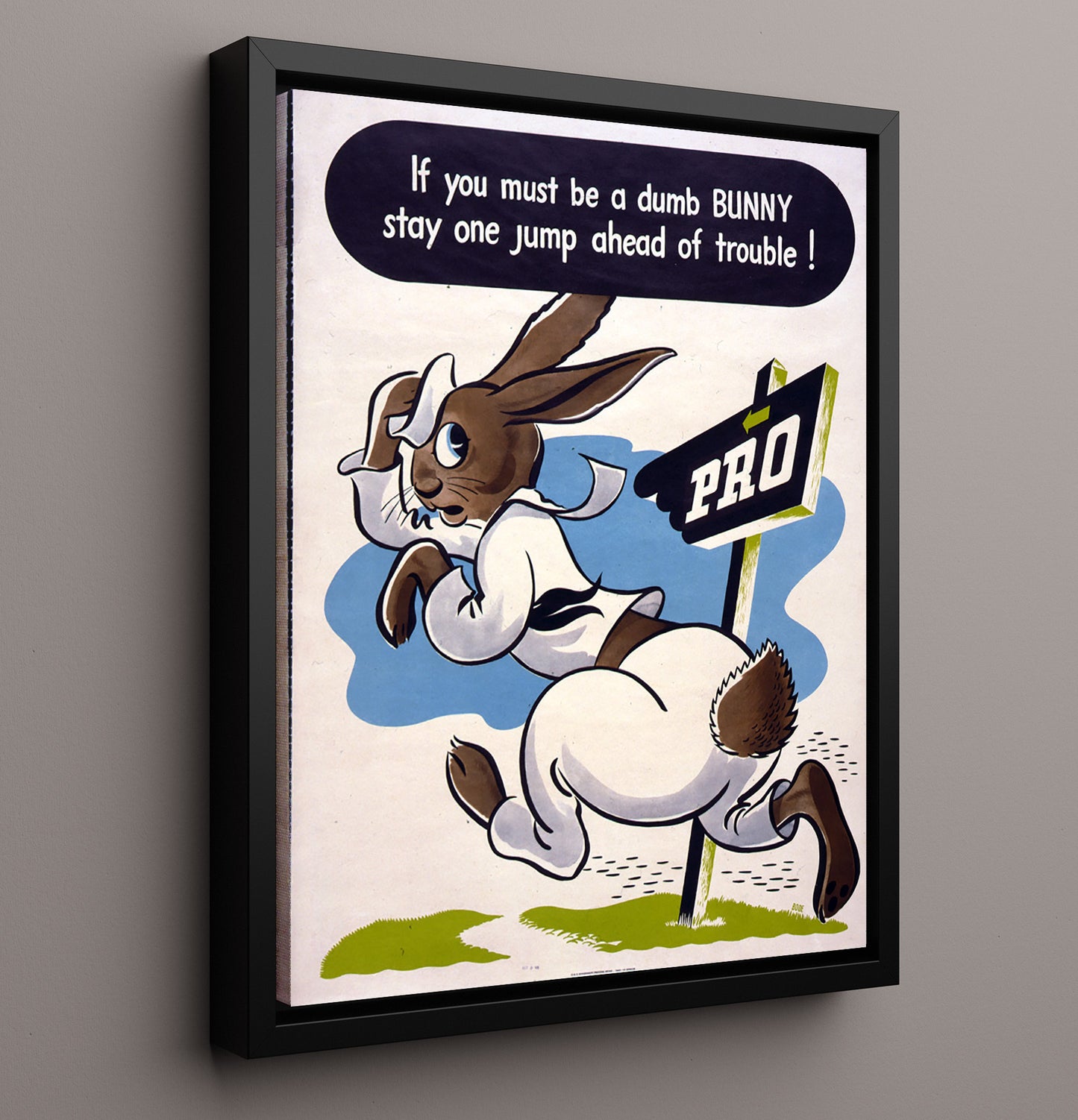 Health and Safety Poster - Hop Smart Not Dumb Health and Safety Wall Art - health and safety wall art print