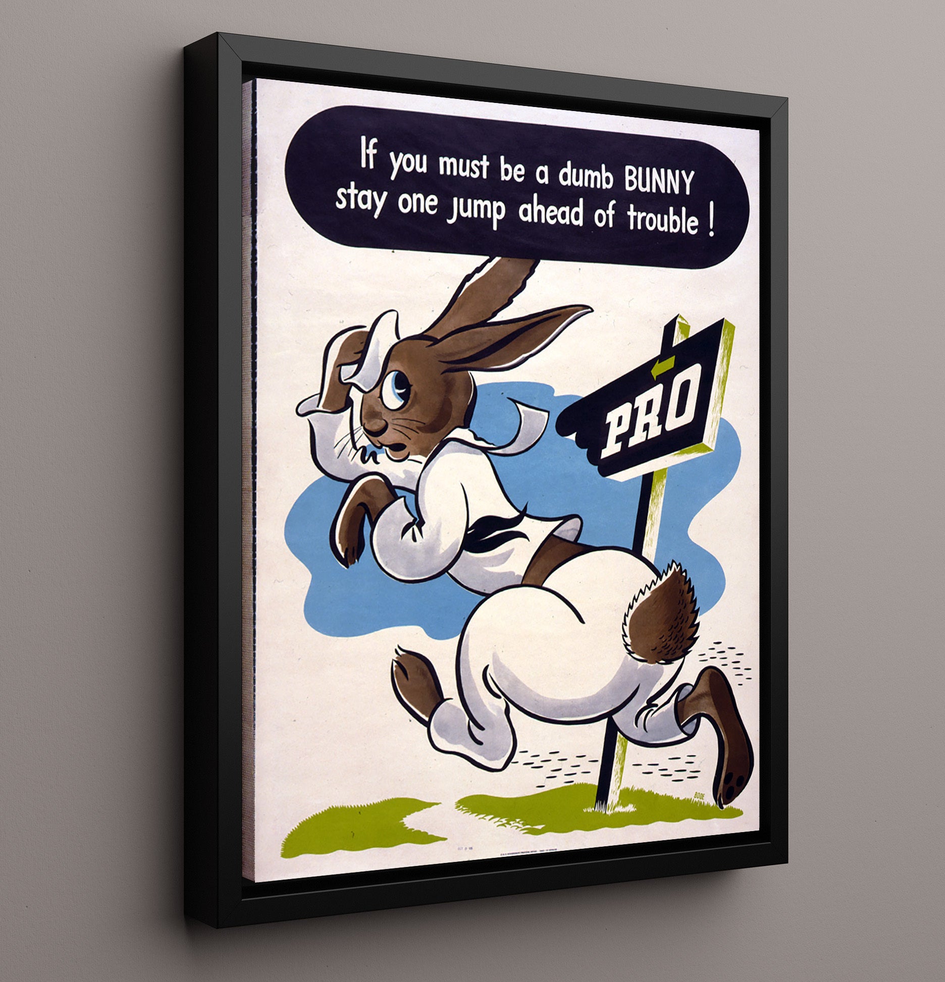 Health and Safety Poster - Hop Smart Not Dumb Health and Safety Wall Art - health and safety wall art print