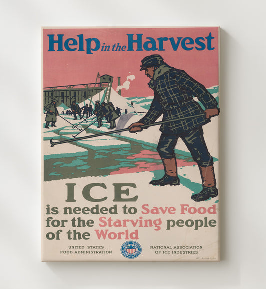Ice Saves Food Saves Lives 8x10 Canvas health and safety poster wall art