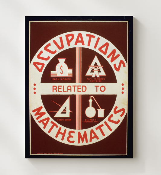 Math Adds Up Careers 8x10 Canvas health and safety poster wall art
