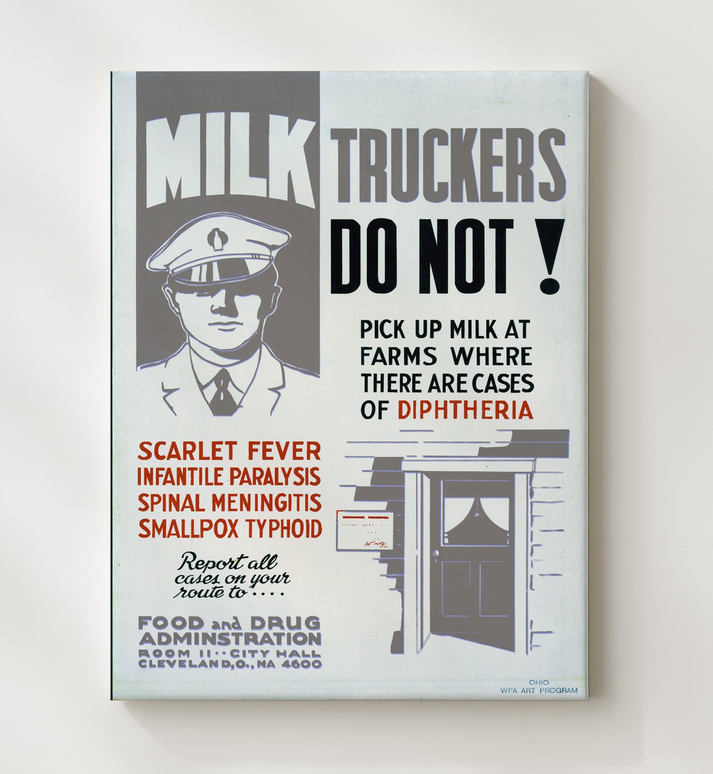 Health and Safety Poster - Milk Truckers Do Not Health and Safety Wall Art - health and safety wall art print