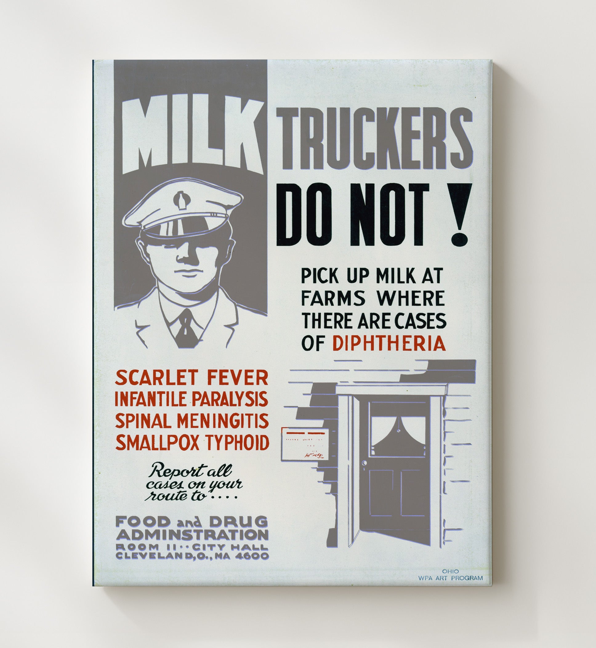 Health and Safety Poster - Milk Truckers Do Not Health and Safety Wall Art - health and safety wall art print