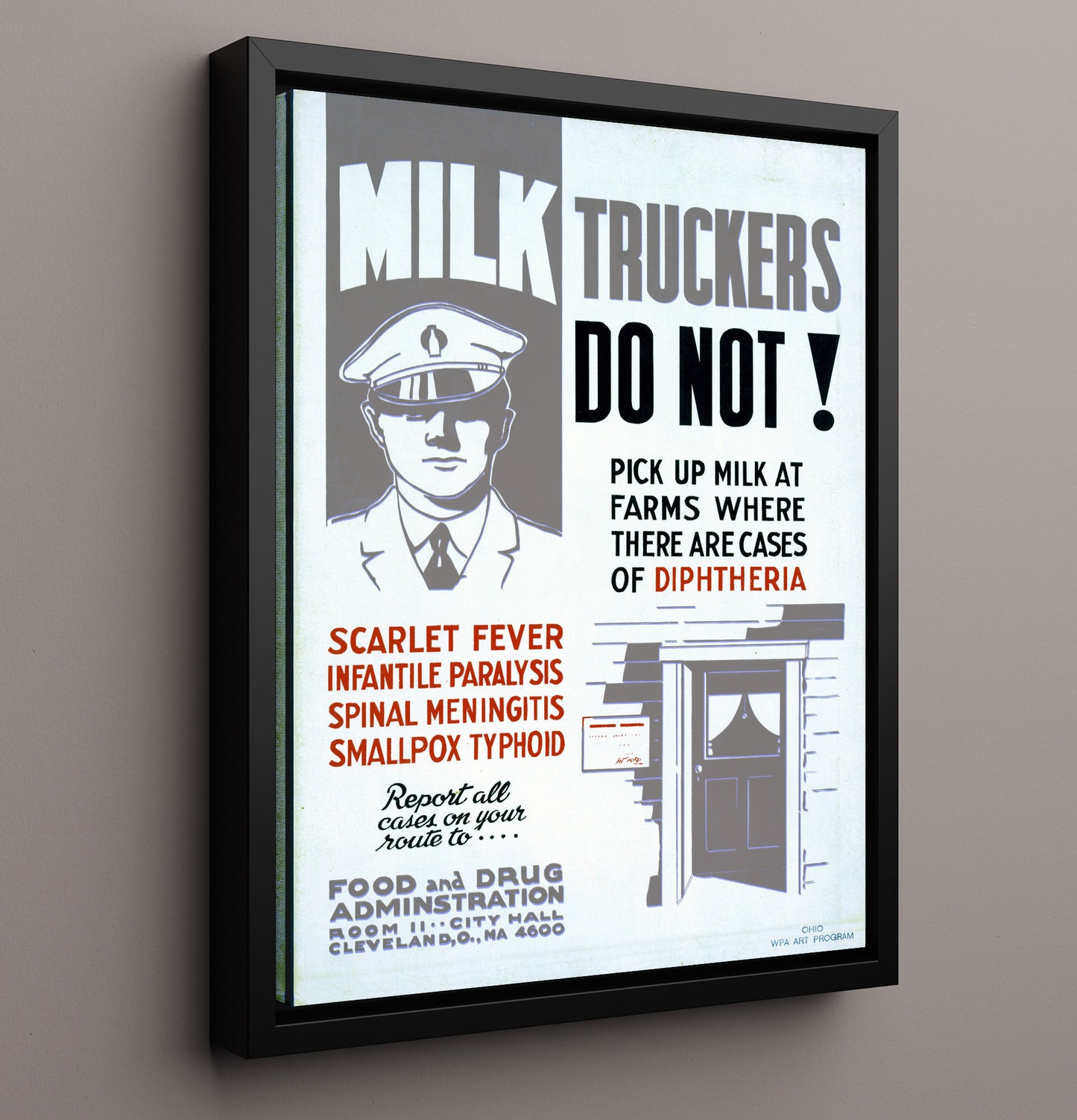 Health and Safety Poster - Milk Truckers Do Not Health and Safety Wall Art - health and safety wall art print