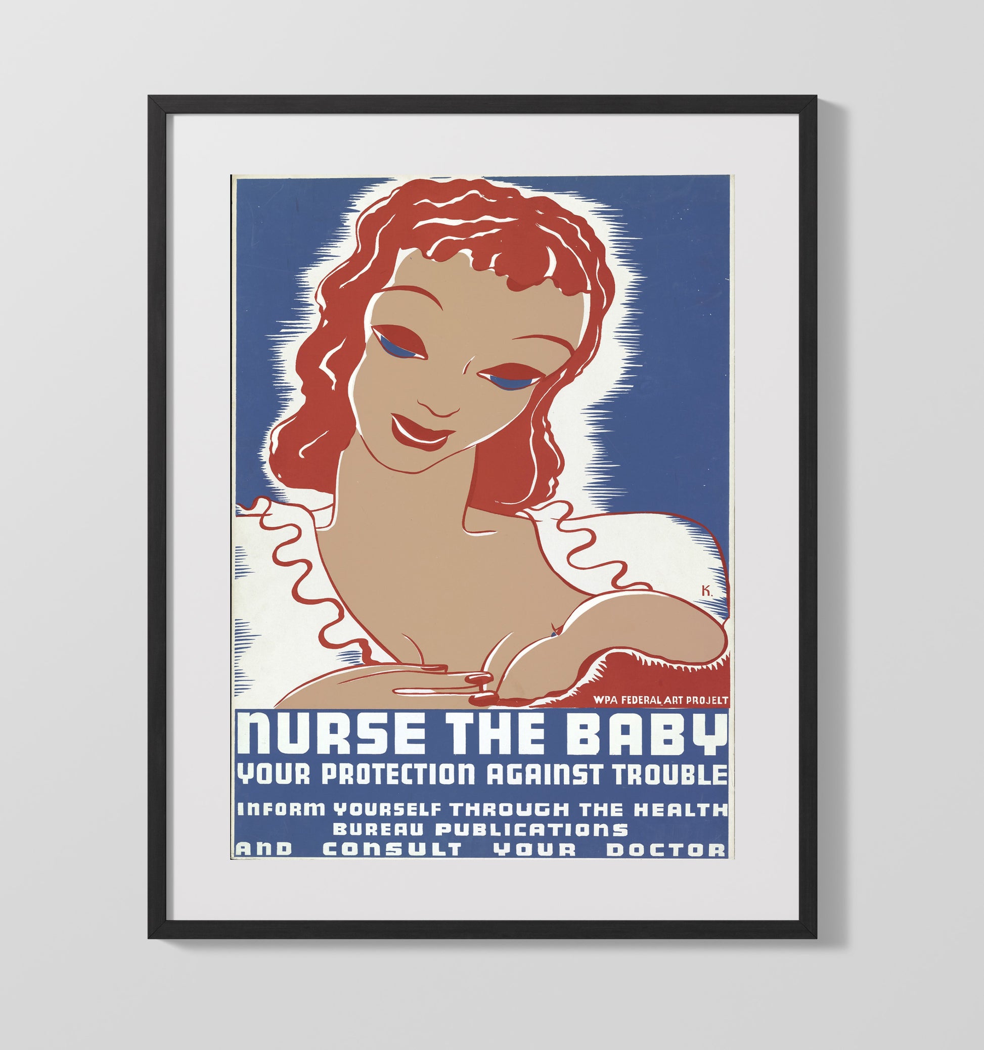 Health and Safety Poster - Nurse the Baby Health and Safety Wall Art - health and safety wall art print