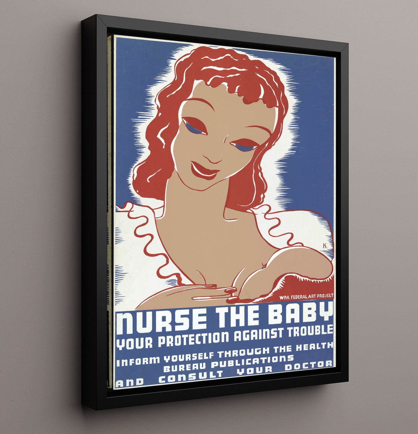 Health and Safety Poster - Nurse the Baby Health and Safety Wall Art - health and safety wall art print