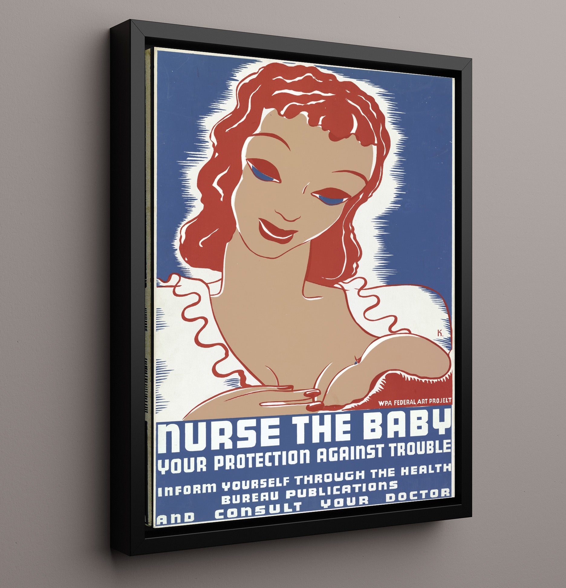 Health and Safety Poster - Nurse the Baby Health and Safety Wall Art - health and safety wall art print