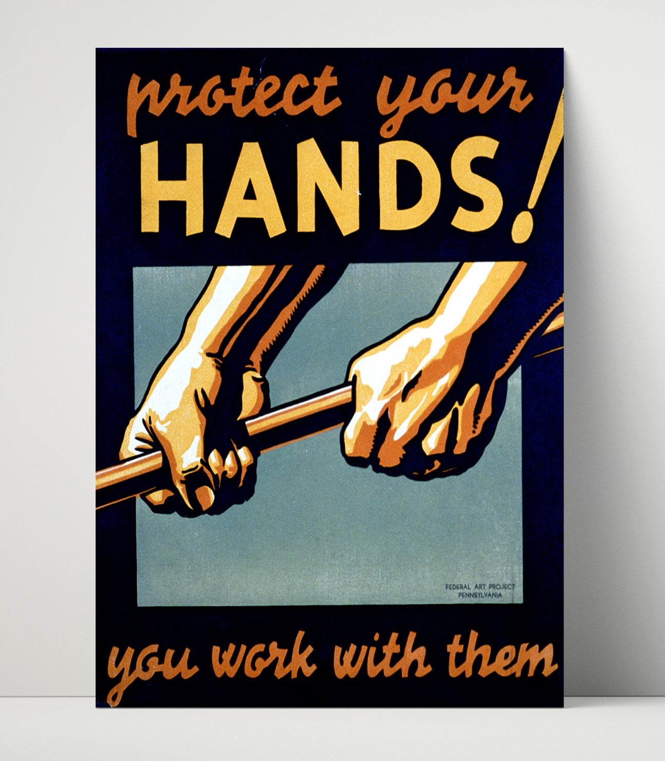 Health and Safety Poster - Protect Your Hands - Work Smart Health and Safety Wall Art - health and safety wall art print
