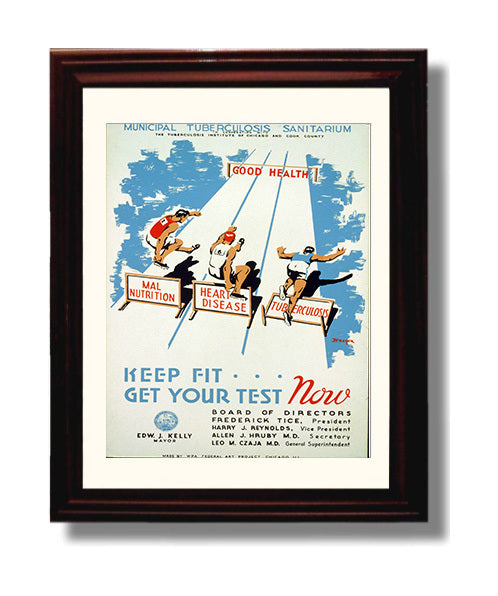 Health and Safety Poster - Race to Good Health Health and Safety Wall Art - health and safety wall art print