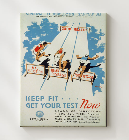 Race to Good Health 8x10 Canvas health and safety poster wall art