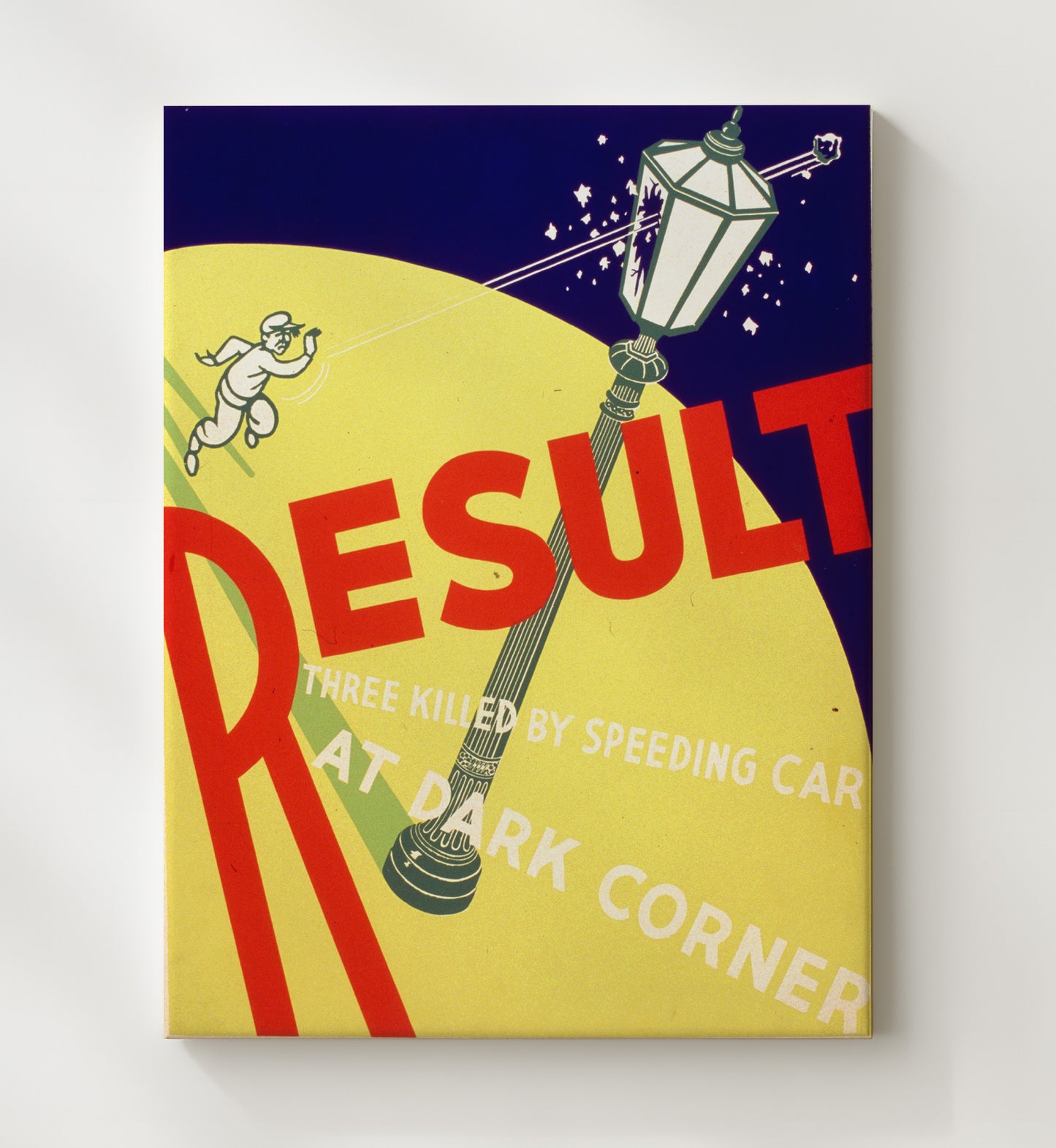 Health and Safety Poster - Result of Speeding Car Three Killed At Dark Corner Health and Safety Wall Art - health and safety wall art print