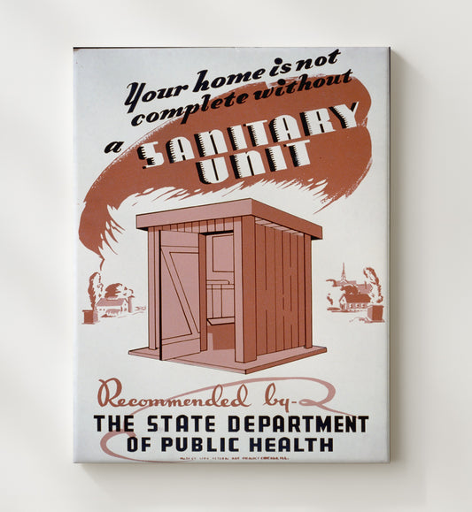 Sanitary Unit 8x10 Canvas health and safety poster wall art