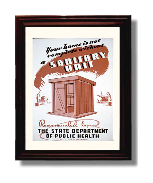 Health and Safety Poster - Sanitary Unit Health and Safety Wall Art - health and safety wall art print
