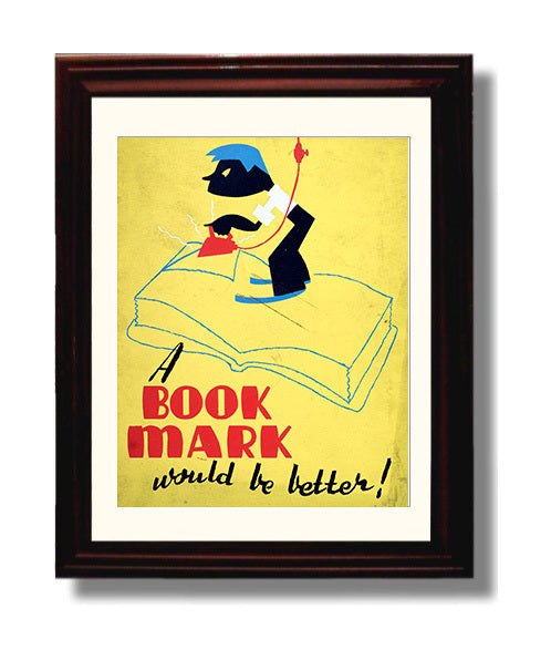 Health and Safety Poster - Save Books Use a Bookmark Health and Safety Wall Art - health and safety wall art print
