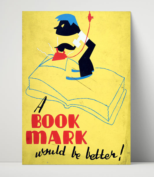 Save Books Use a Bookmark - Health & Safety - 16x20 Unframed Print