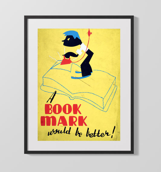 Save Books Use a Bookmark - Health & Safety - 16x20 Gallery Frame