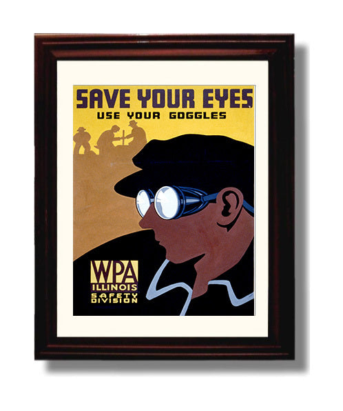 Health and Safety Poster - Save Your Eyes Health and Safety Wall Art - health and safety wall art print