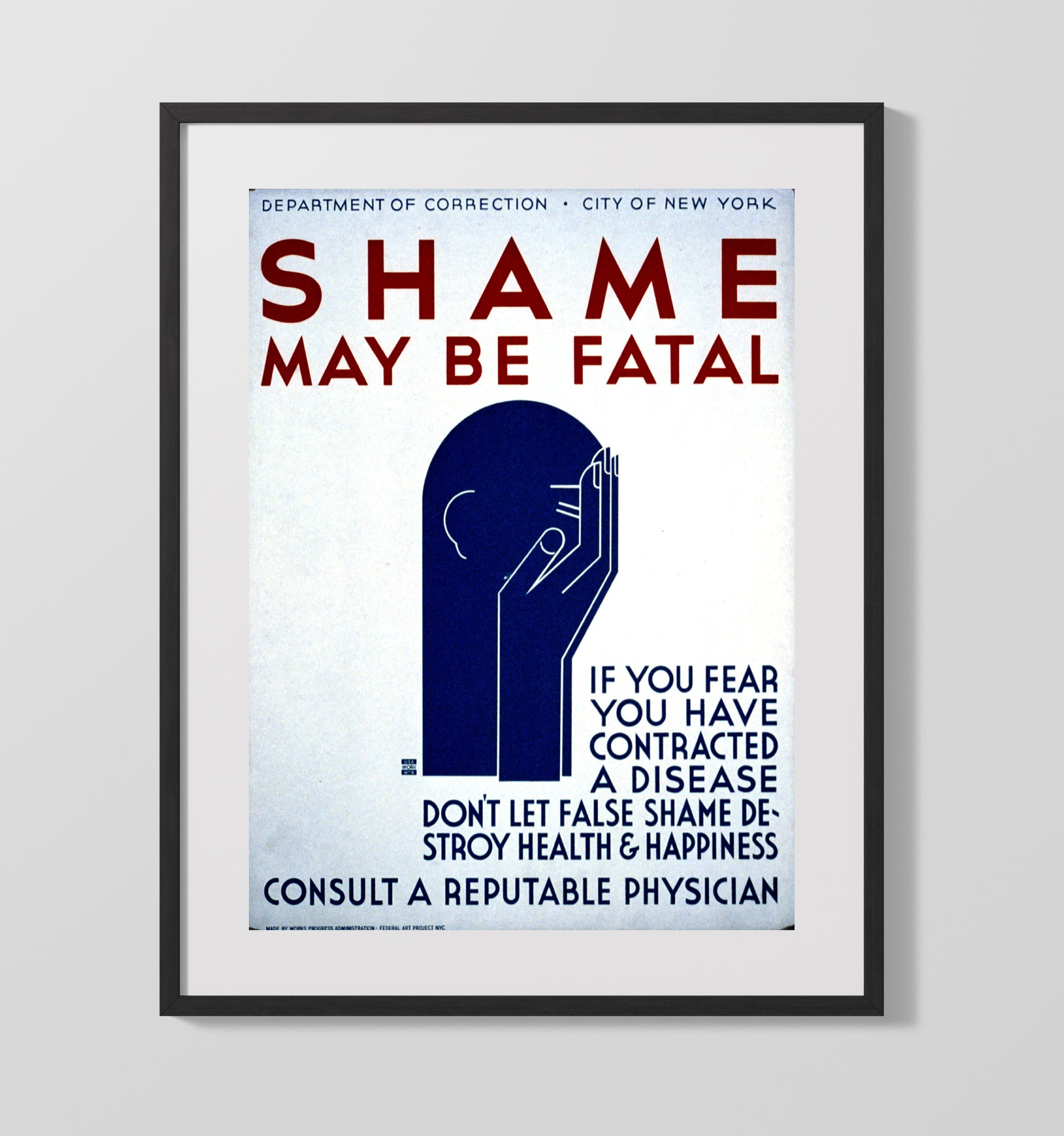 Health and Safety Poster - Shame Can Be Fatal - Speak Up Health and Safety Wall Art - health and safety wall art print