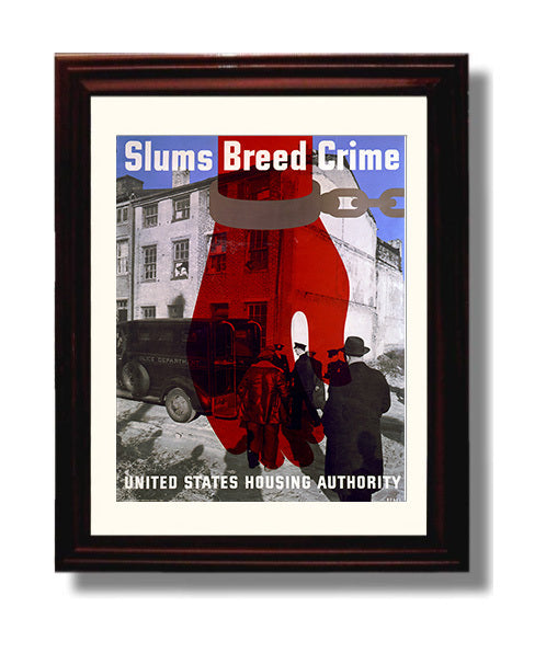 Health and Safety Poster - Slums Breed Crime Health and Safety Wall Art - health and safety wall art print