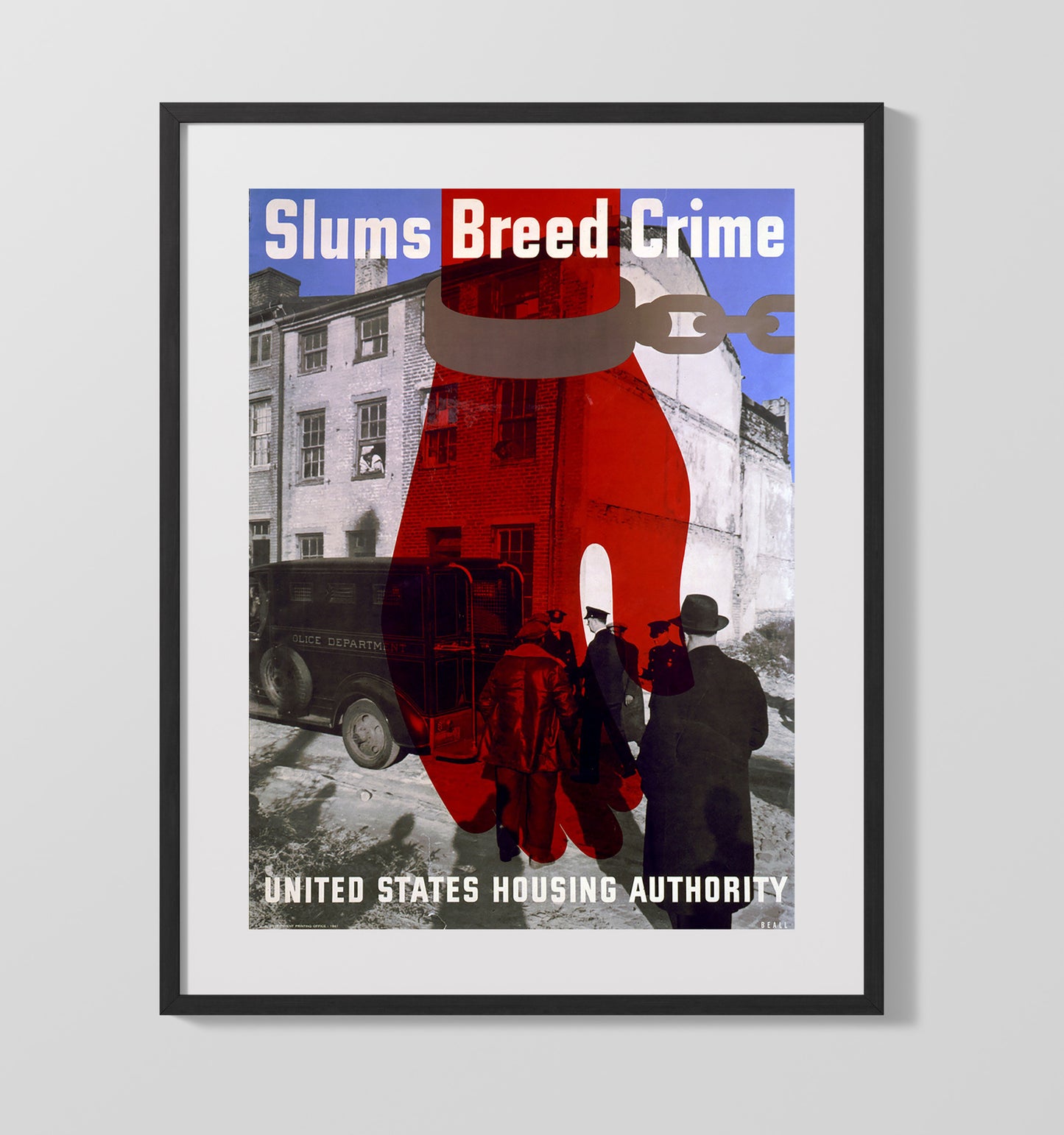 Health and Safety Poster - Slums Breed Crime Health and Safety Wall Art - health and safety wall art print