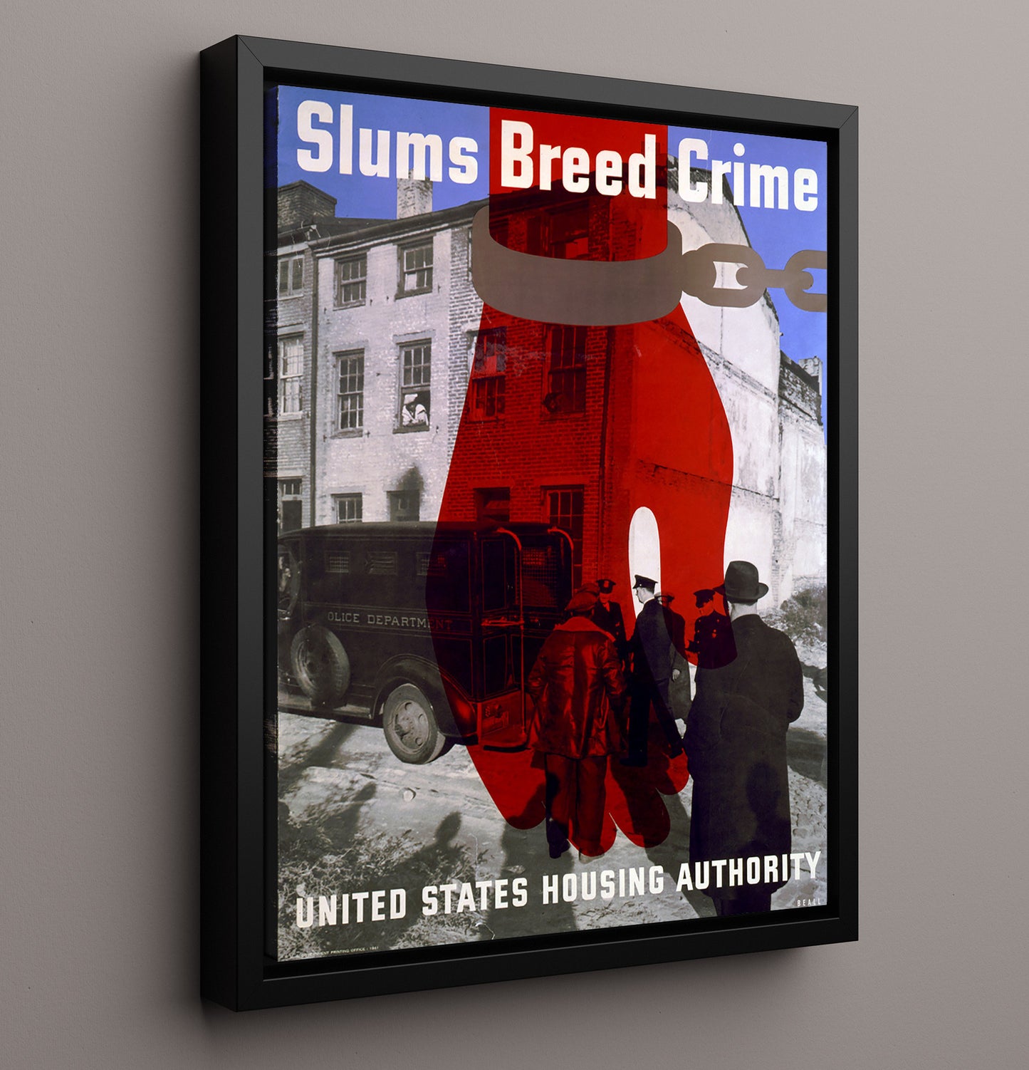 Health and Safety Poster - Slums Breed Crime Health and Safety Wall Art - health and safety wall art print