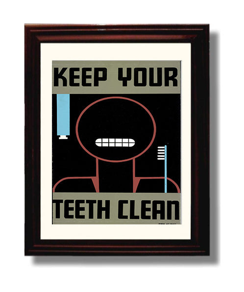 Health and Safety Poster - Smile Bright Stay Clean Health and Safety Wall Art - health and safety wall art print