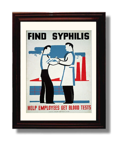 Health and Safety Poster - Spot Syphilis Save Lives Health and Safety Wall Art - health and safety wall art print