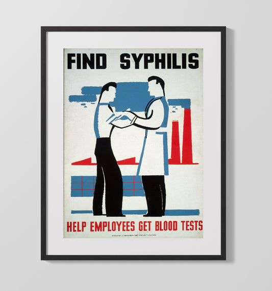 Spot Syphilis, Save Lives - Health & Safety - 16x20 Gallery Frame