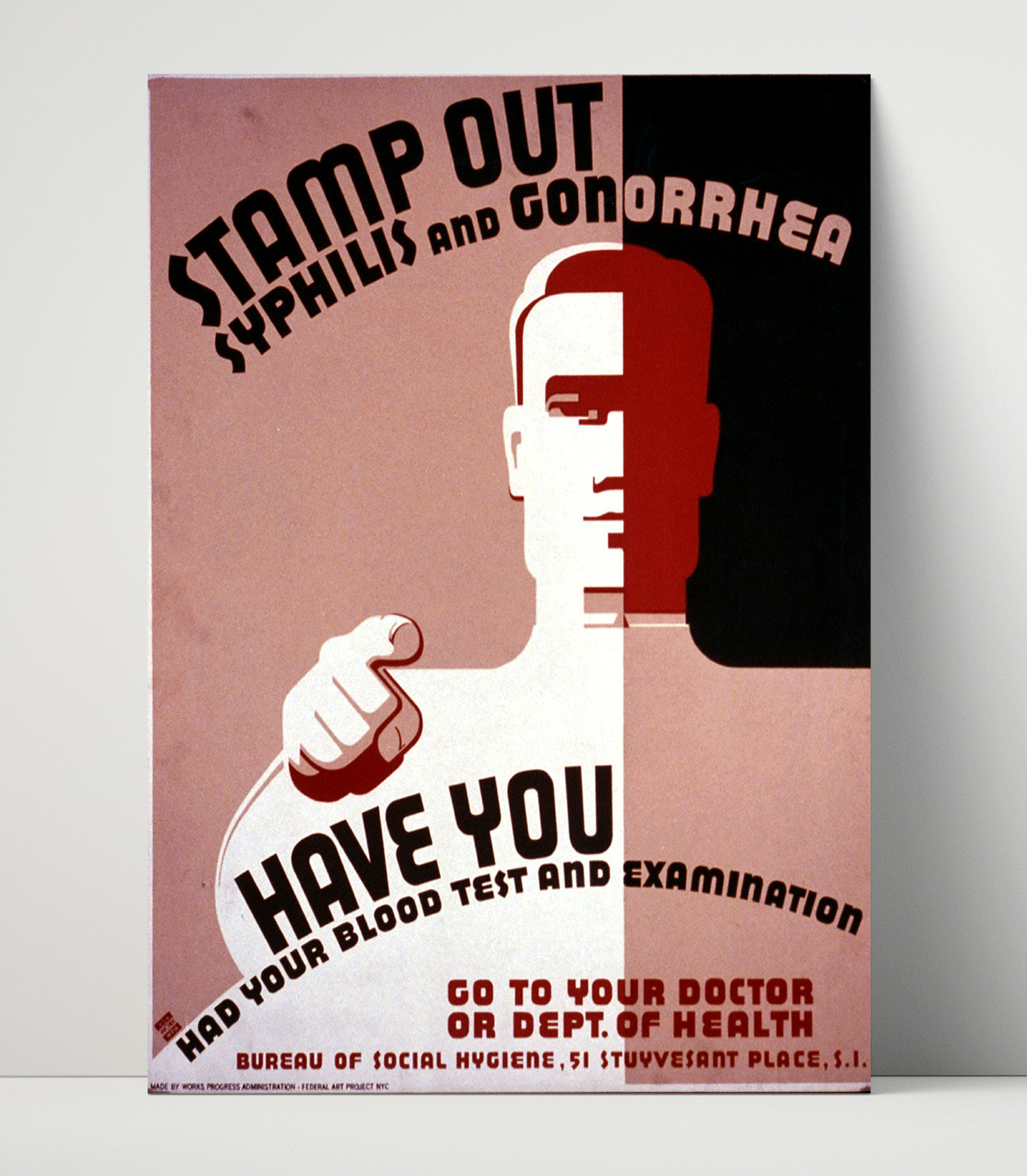 Health and Safety Poster - Stamp Out Syphilis - Get Tested Health and Safety Wall Art - health and safety wall art print