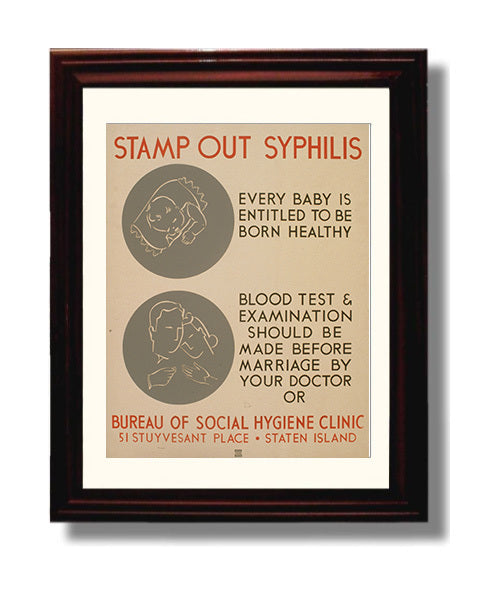 Health and Safety Poster - Stamp Out Syphilis Health and Safety Wall Art - health and safety wall art print
