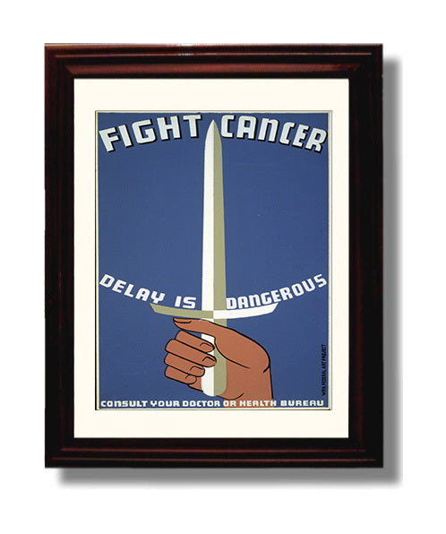 Health and Safety Poster - Strike Fast Against Cancer Health and Safety Wall Art - health and safety wall art print