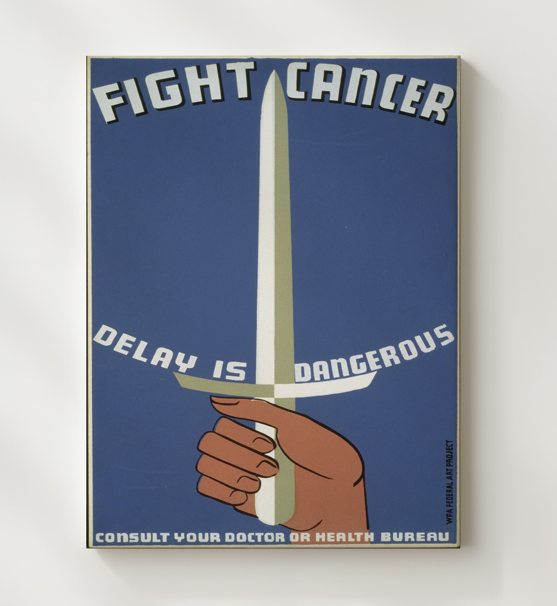Health and Safety Poster - Strike Fast Against Cancer Health and Safety Wall Art - health and safety wall art print
