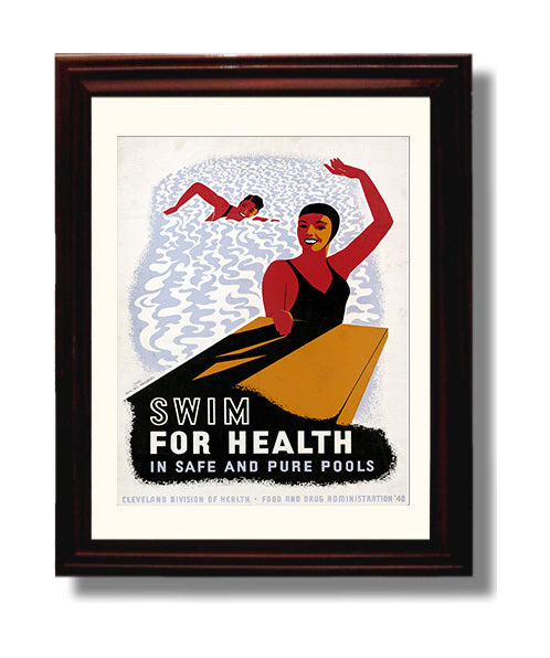 Health and Safety Poster - Swim for Health Health and Safety Wall Art - health and safety wall art print