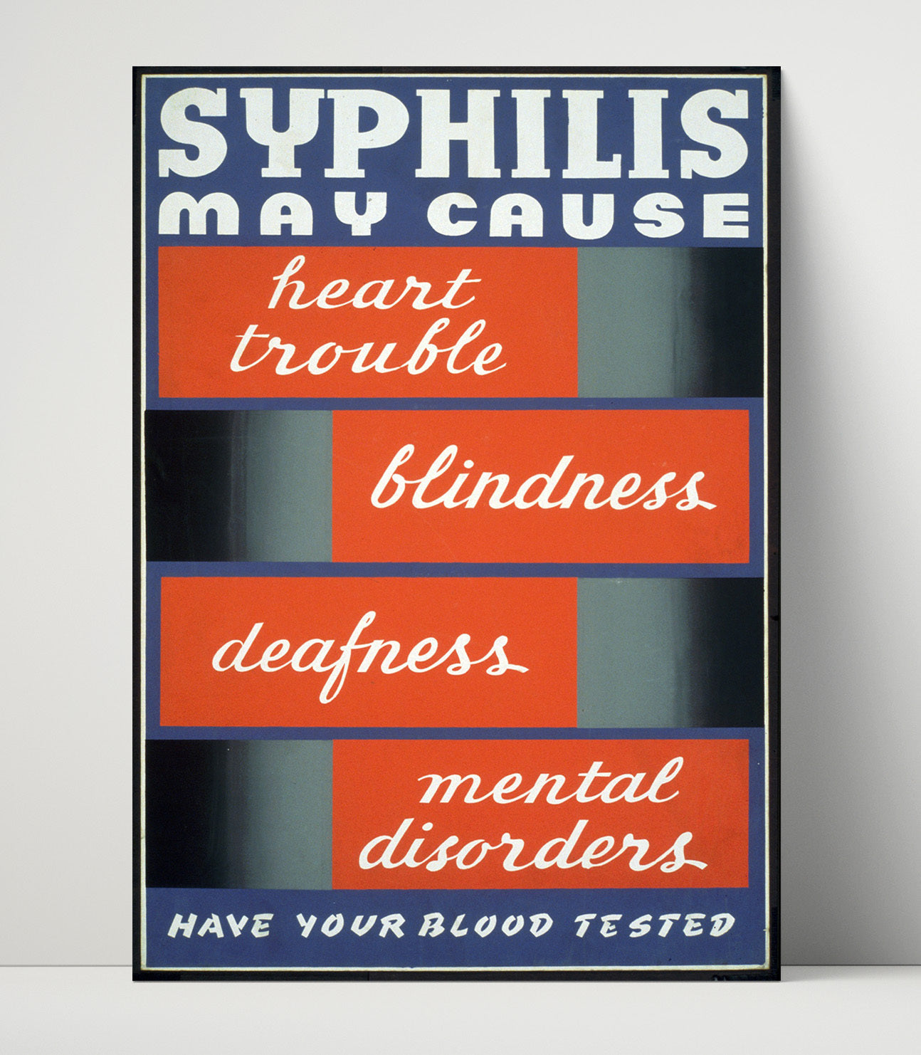 Health and Safety Poster - Syphilis May Cause Severe Health Issues Health and Safety Wall Art - health and safety wall art print