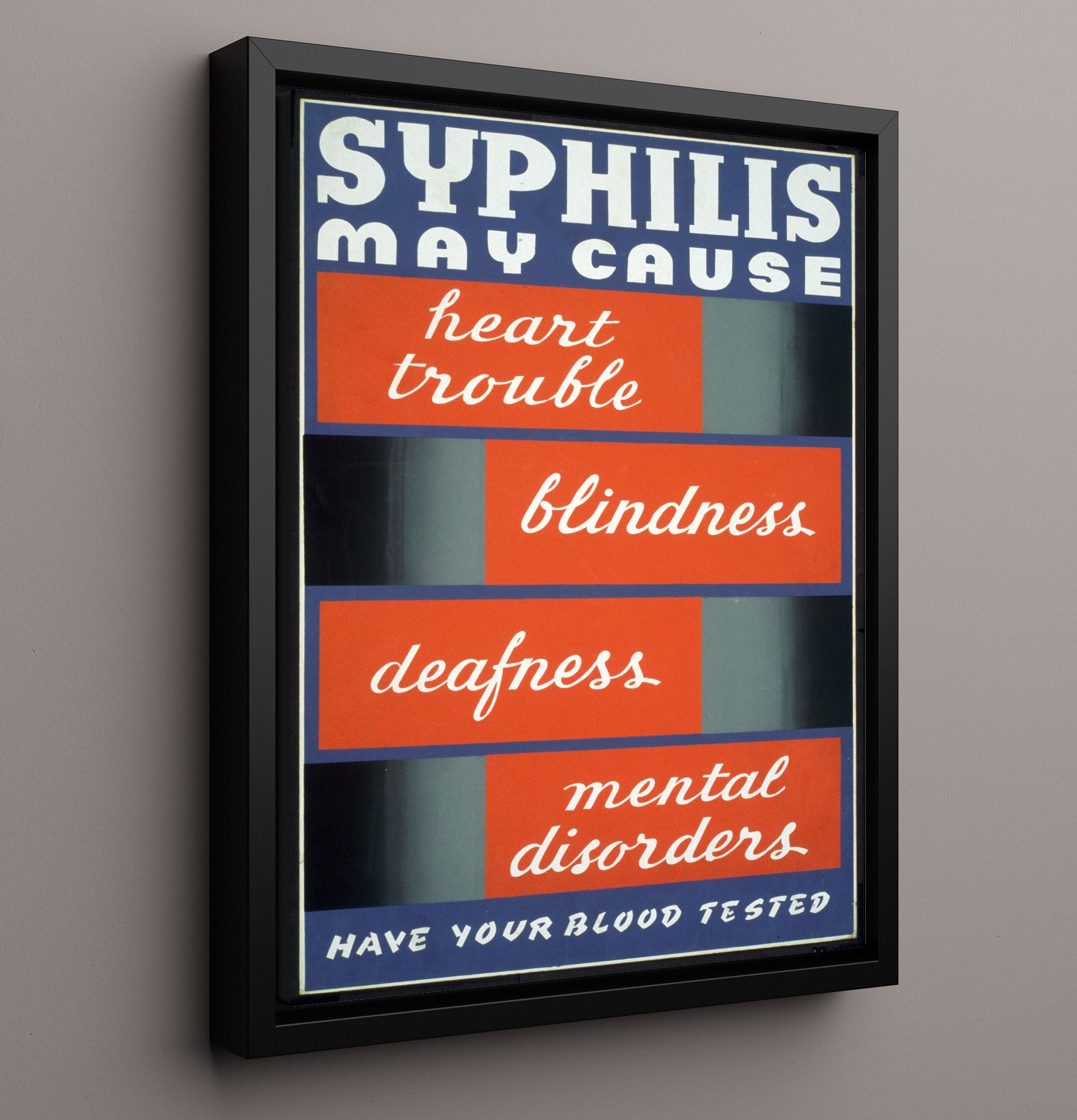 Health and Safety Poster - Syphilis May Cause Severe Health Issues Health and Safety Wall Art - health and safety wall art print