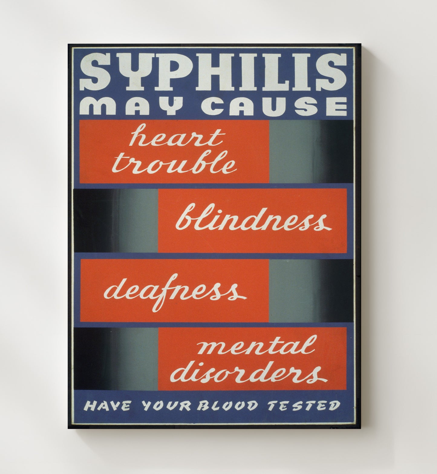 Health and Safety Poster - Syphilis May Cause Severe Health Issues Health and Safety Wall Art - health and safety wall art print