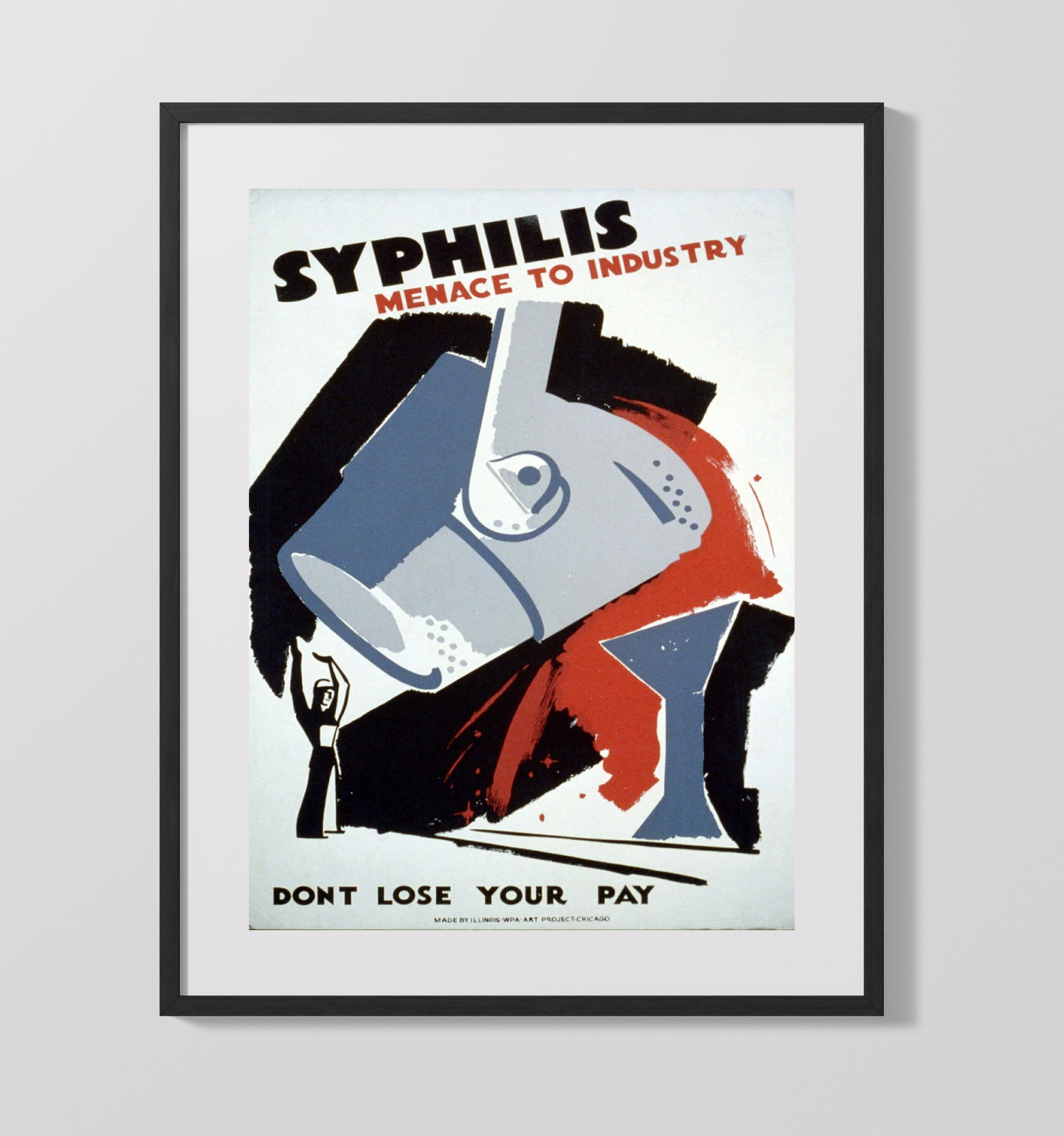 Health and Safety Poster - Syphilis a Menace to Industry Health and Safety Wall Art - health and safety wall art print