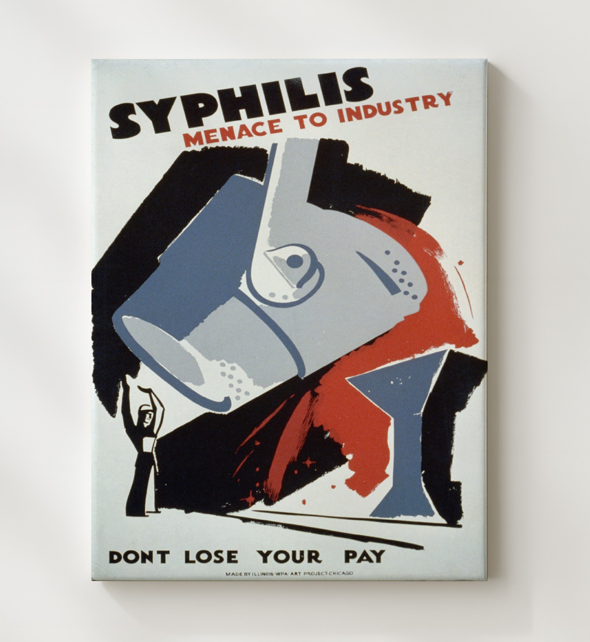 Health and Safety Poster - Syphilis a Menace to Industry Health and Safety Wall Art - health and safety wall art print