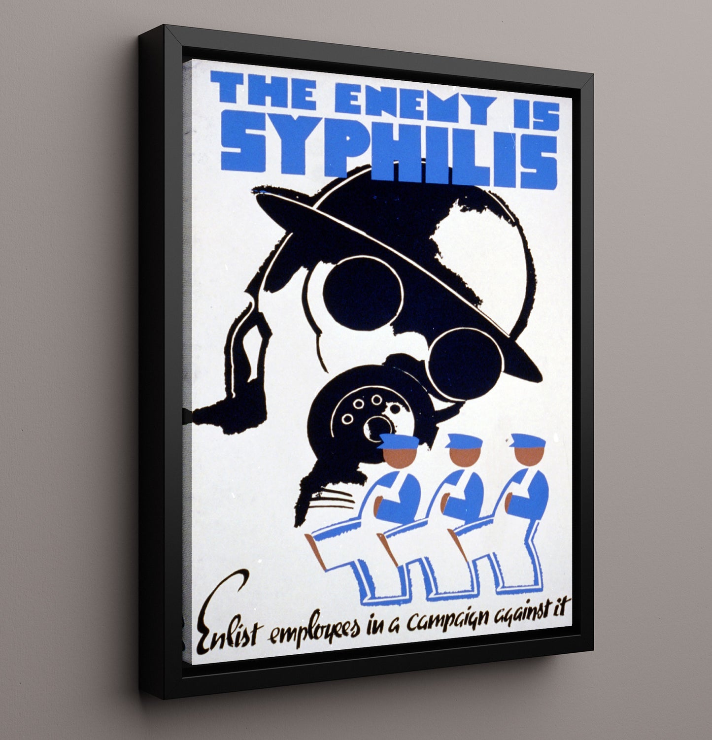 Health and Safety Poster - the Enemy Is Syphilis - Fight Back Health and Safety Wall Art - health and safety wall art print
