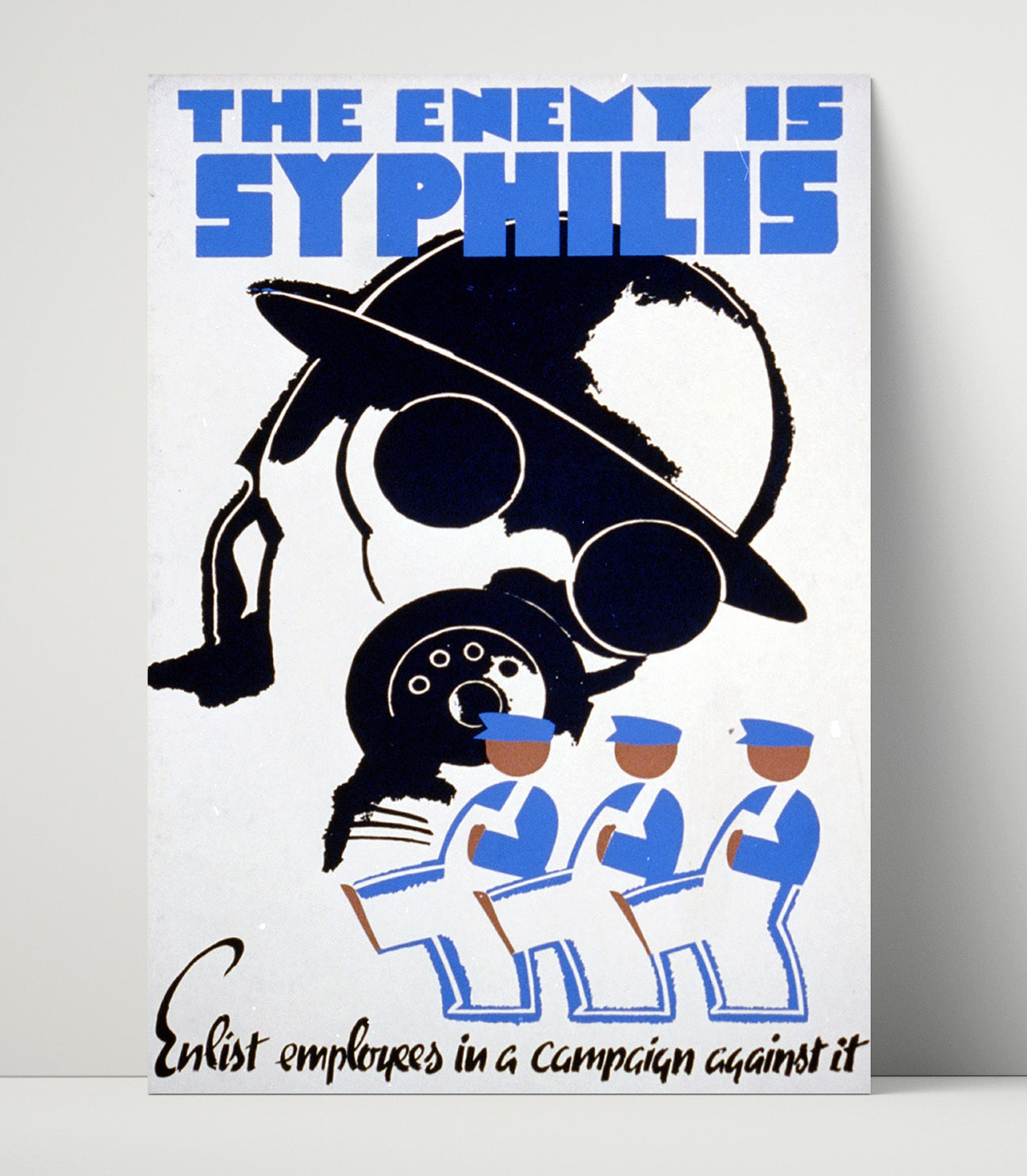 Health and Safety Poster - the Enemy Is Syphilis - Fight Back Health and Safety Wall Art - health and safety wall art print