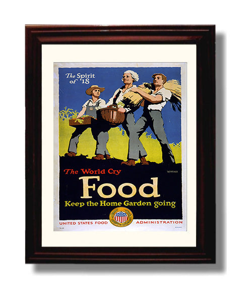 Health and Safety Poster - the World Cry for Food Keep the Garden Going Health and Safety Wall Art - health and safety wall art print