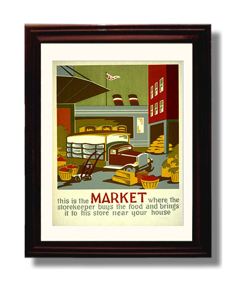 Health and Safety Poster - This Is the Market - Food Supply Health and Safety Wall Art - health and safety wall art print