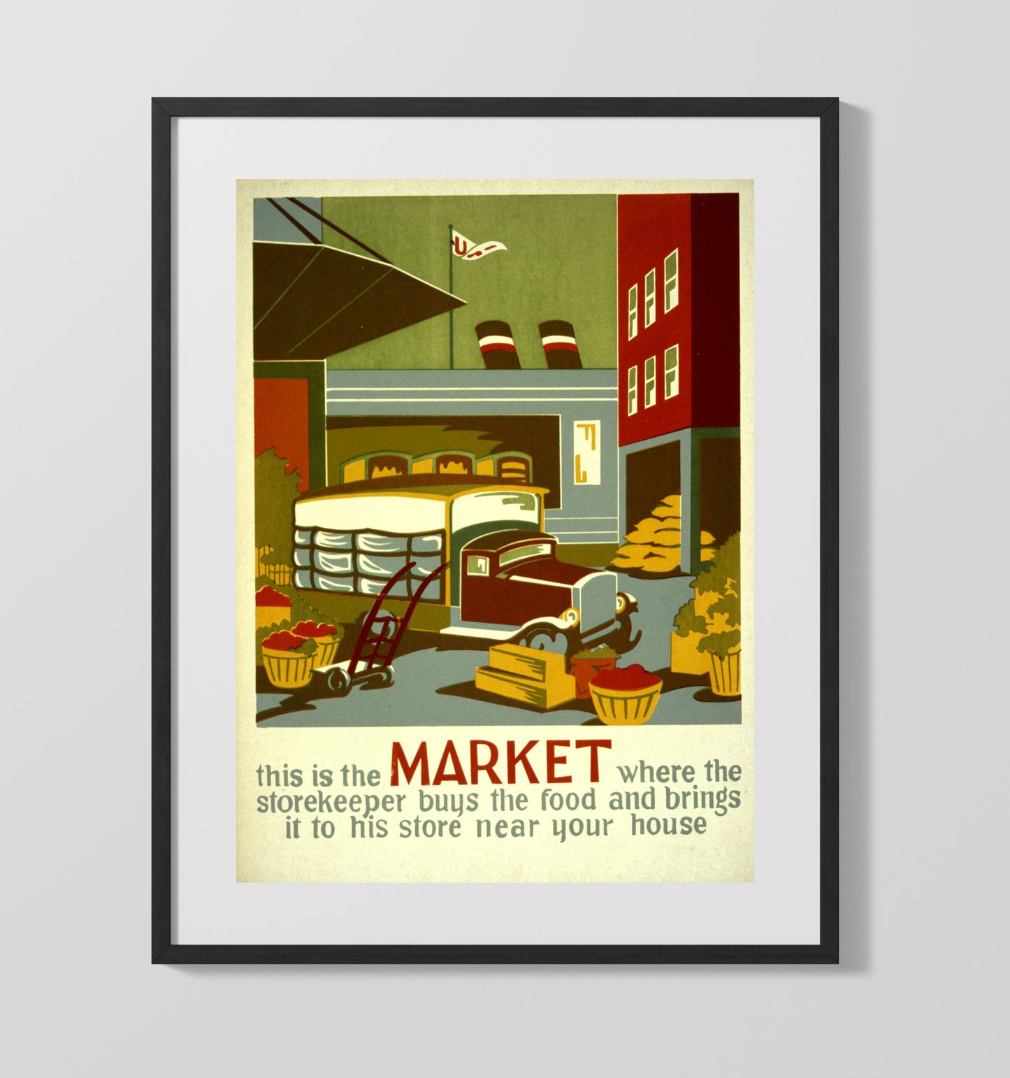 Health and Safety Poster - This Is the Market - Food Supply Health and Safety Wall Art - health and safety wall art print