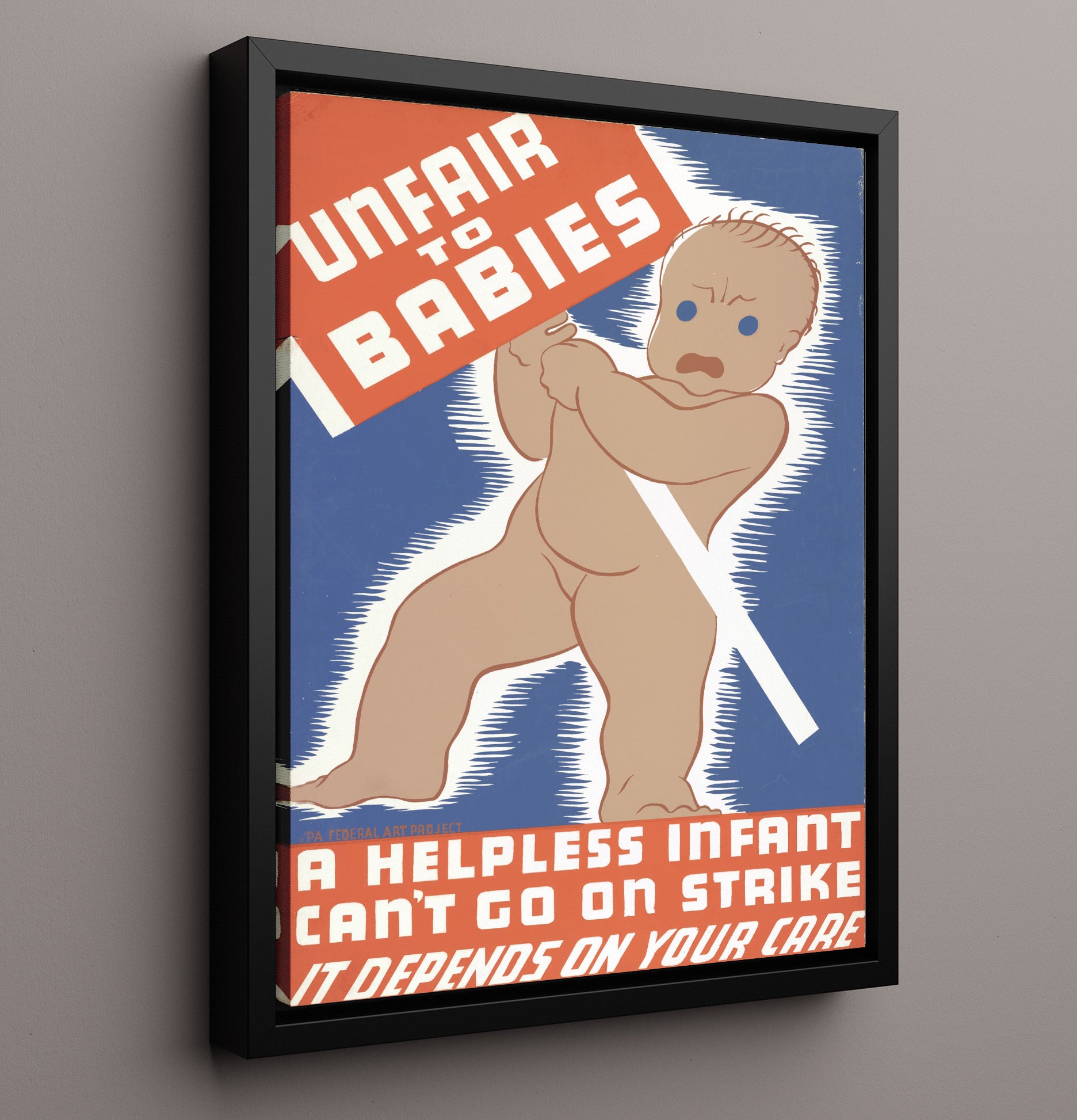 Health and Safety Poster - Unfair to Babies Infant Care Responsibility Health and Safety Wall Art - health and safety wall art print