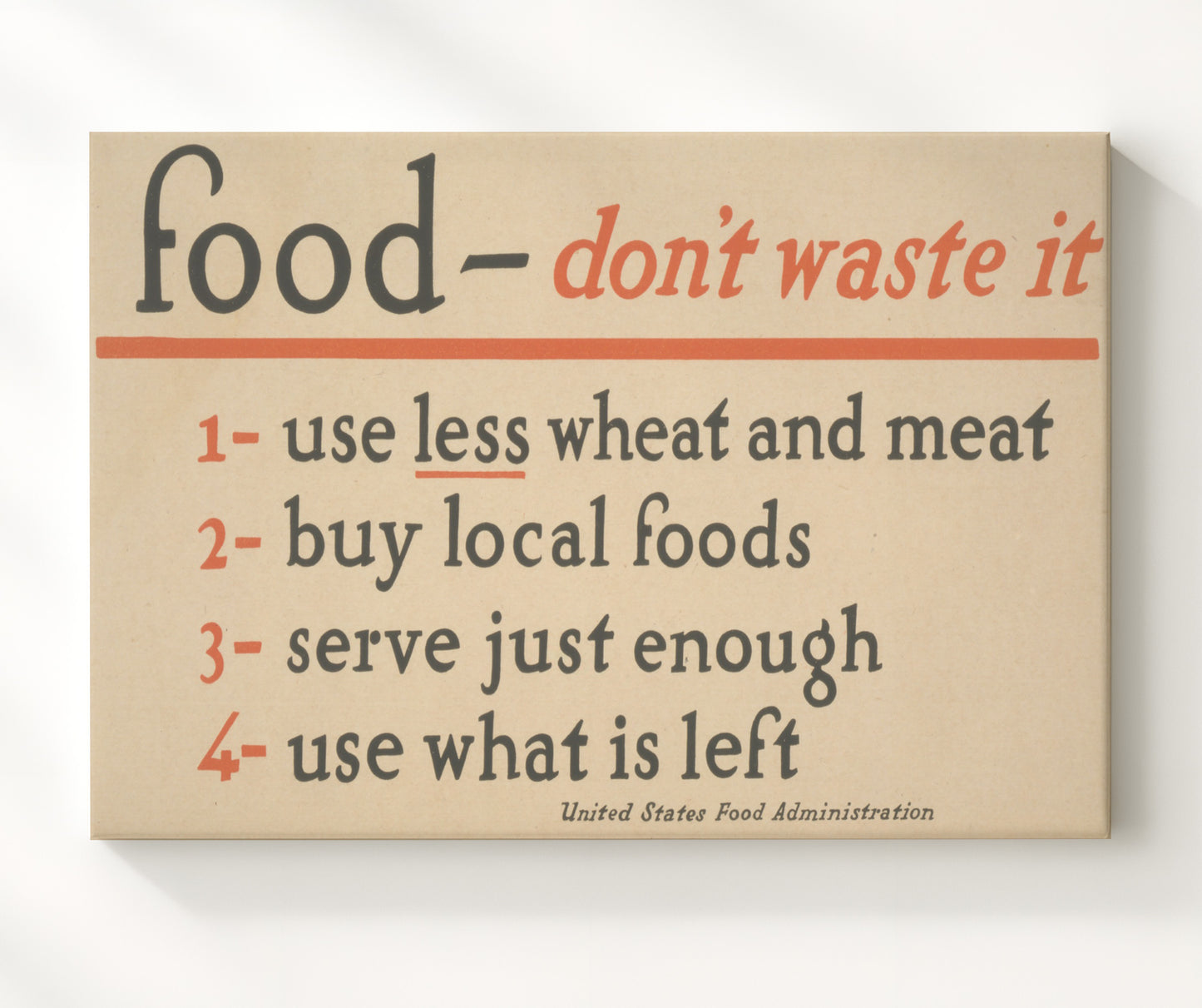 Health and Safety Poster - Wheat Less Waste Less - Landscape Health and Safety Wall Art - health and safety wall art print