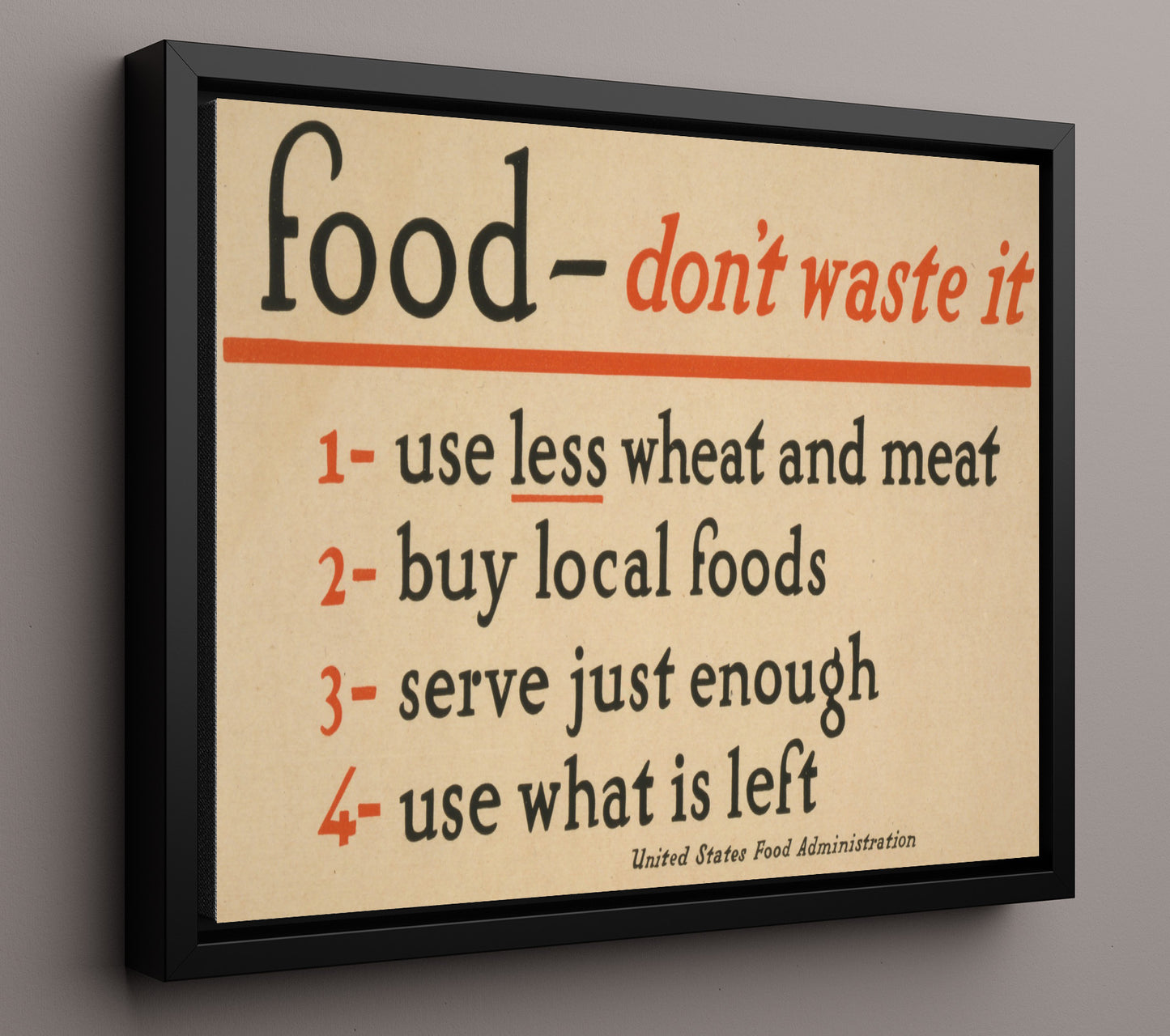 Health and Safety Poster - Wheat Less Waste Less - Landscape Health and Safety Wall Art - health and safety wall art print