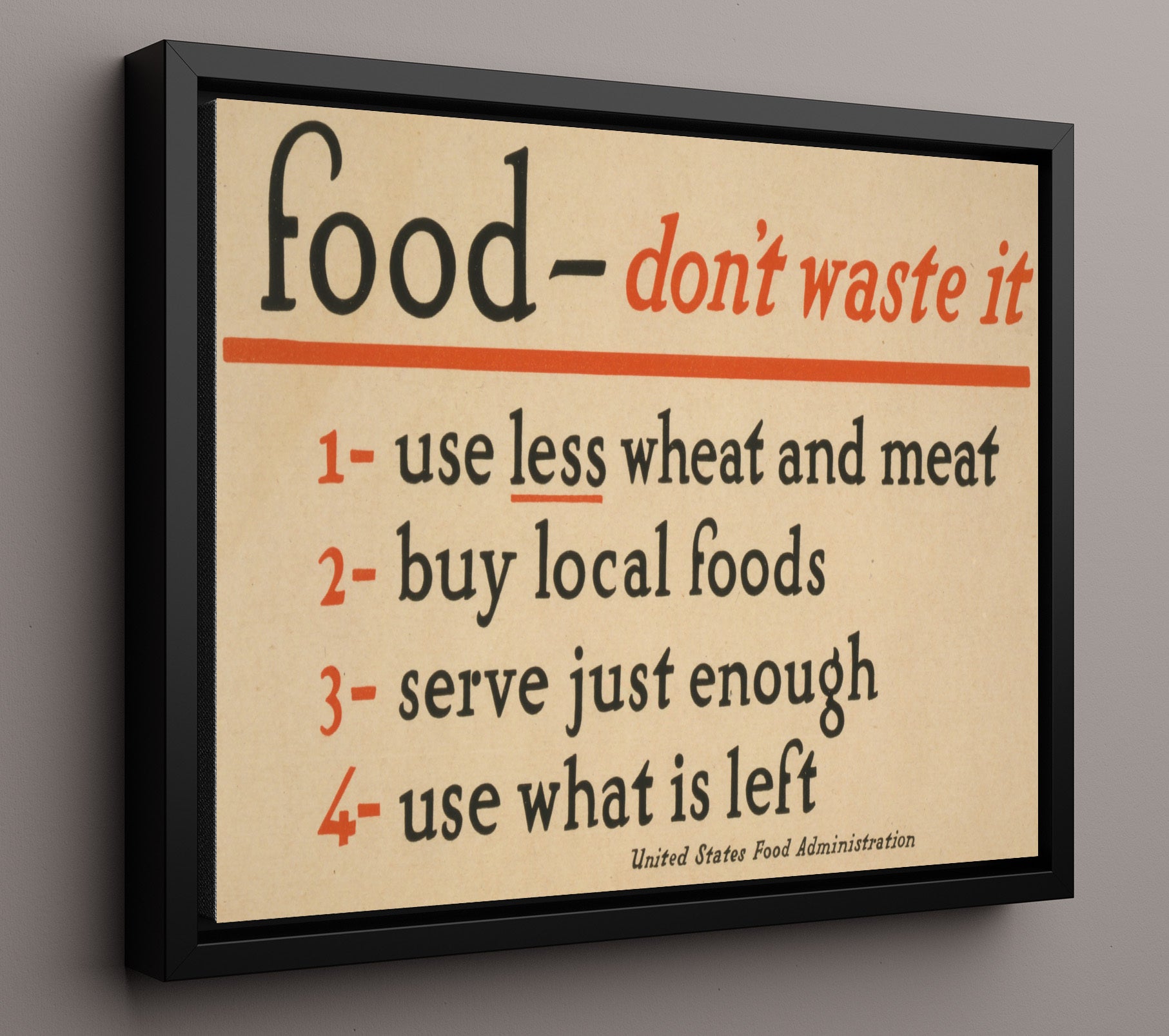 Health and Safety Poster - Wheat Less Waste Less - Landscape Health and Safety Wall Art - health and safety wall art print
