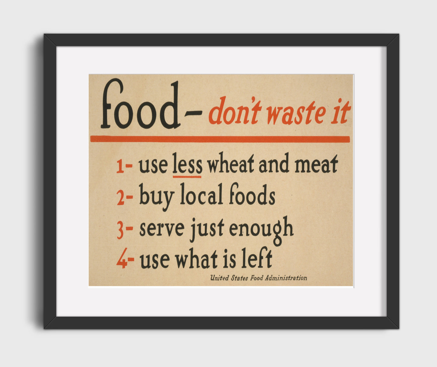 Health and Safety Poster - Wheat Less Waste Less - Landscape Health and Safety Wall Art - health and safety wall art print