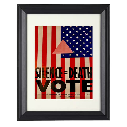 Silence Equals Death - Vote Flag Activism Design - Poster Print - 8x10