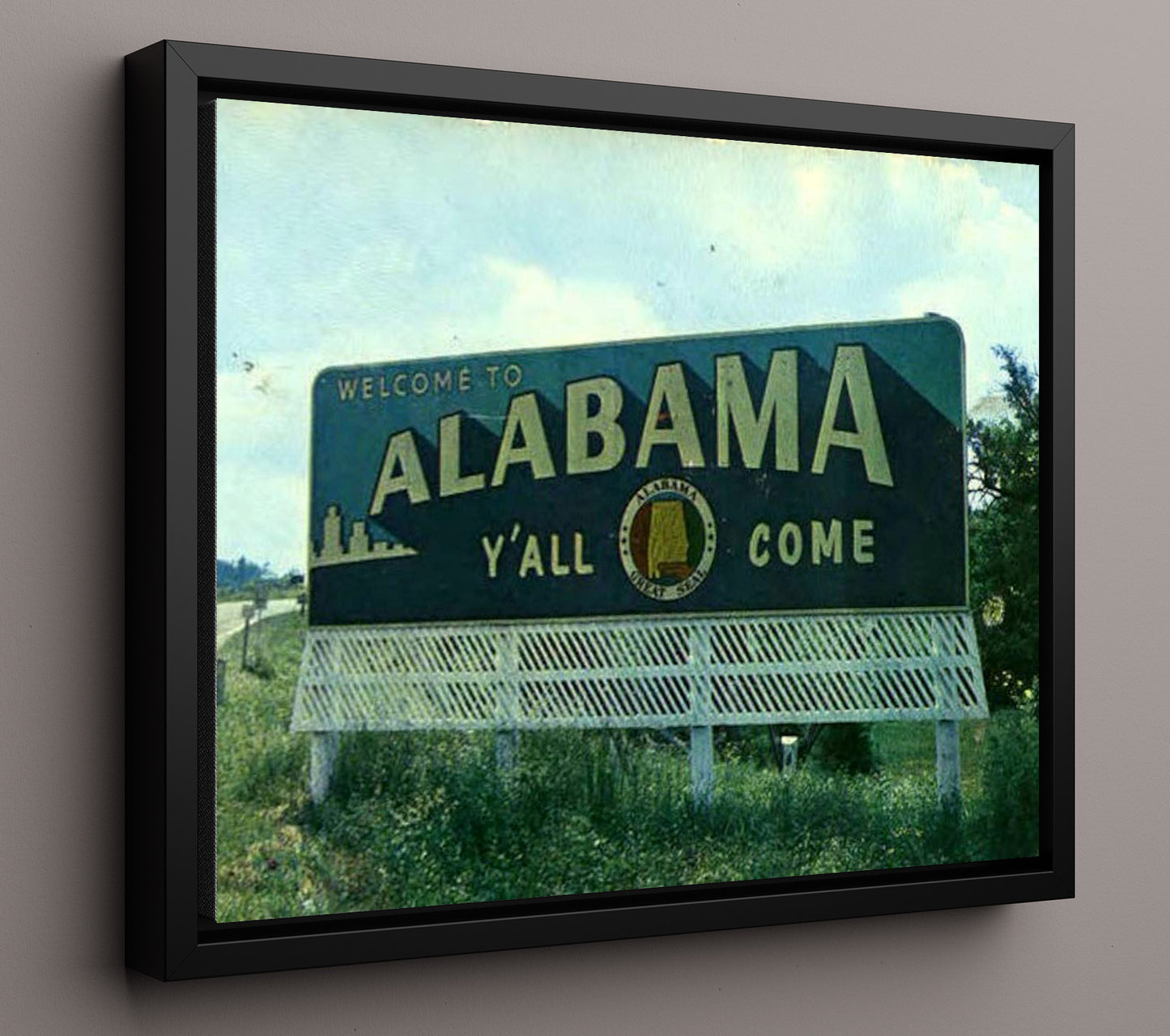 Historical - Alabama - Welcome Sign Yall Come - Landscape History Wall Art